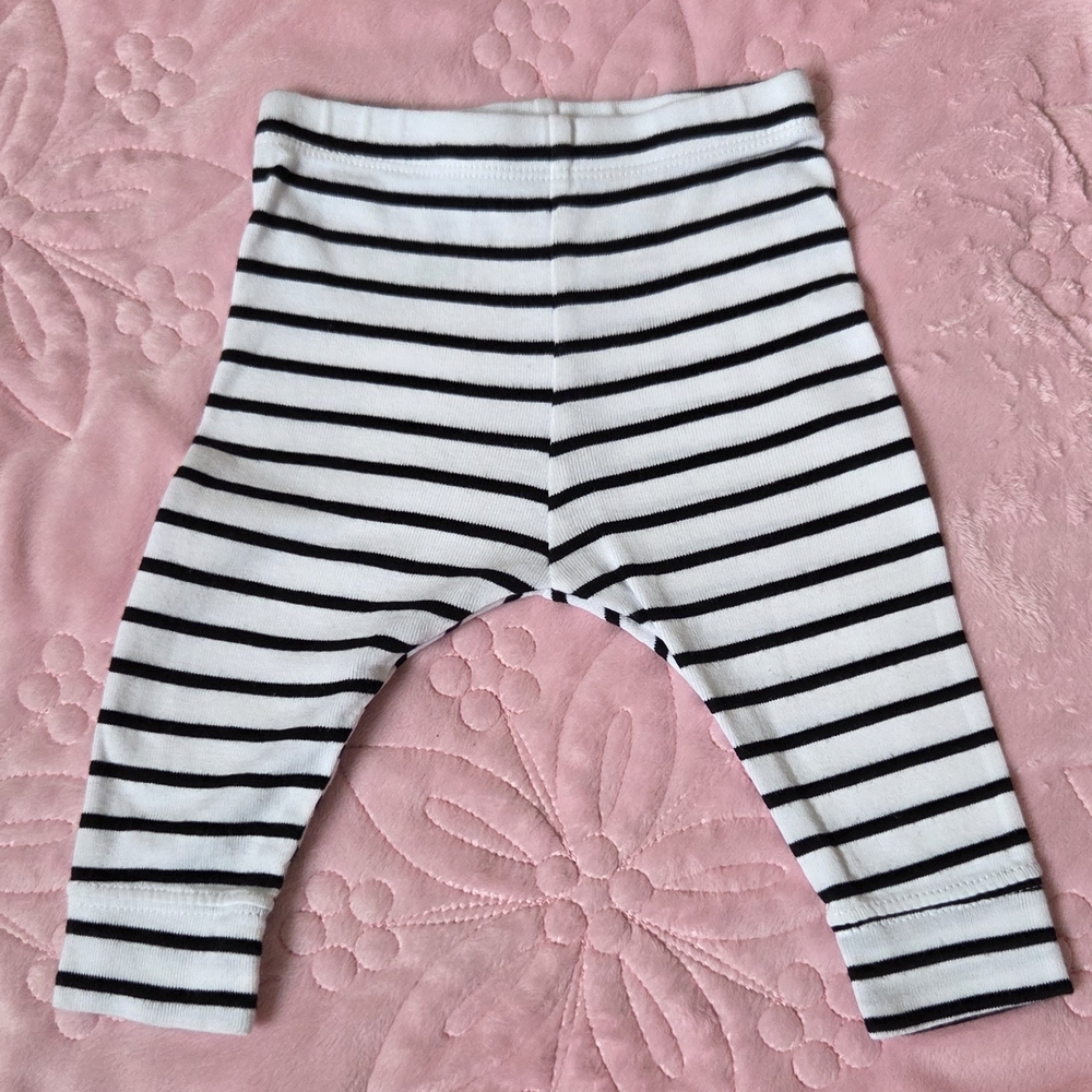 Cloud Island Black and White Striped Baby Pants